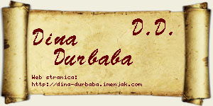 Dina Durbaba vizit kartica